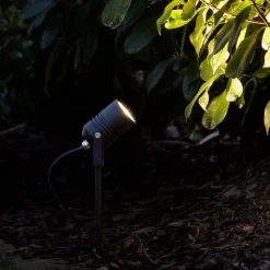 LCD Udendørs Spot>5018 LED-spotmedjordspyd, sort, IP65