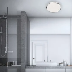 Briloner Acorus LED-loftslampe, IP44, stjernedekor, Ø 33 cm