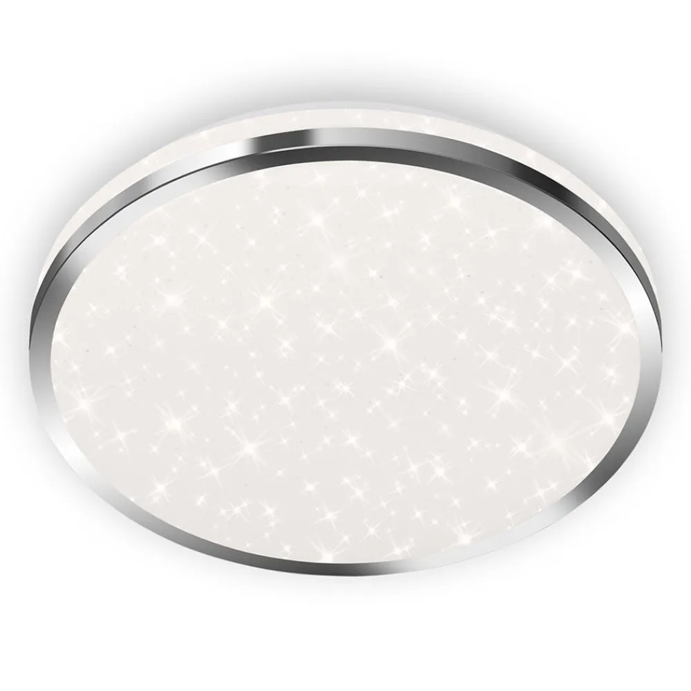 Briloner Loftlamper|Loftlamper>Acorus LED-loftslampe, IP44, stjernedekor, Ø 28 cm