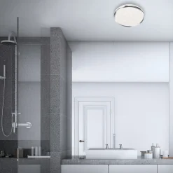 Briloner Loftlamper|Loftlamper>Acorus LED-loftslampe, IP44, stjernedekor, Ø 28 cm