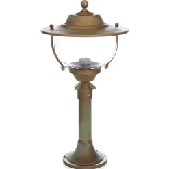 Adessora sokkellampe, messing, glas, højde 48 cm^Moretti Luce Discount