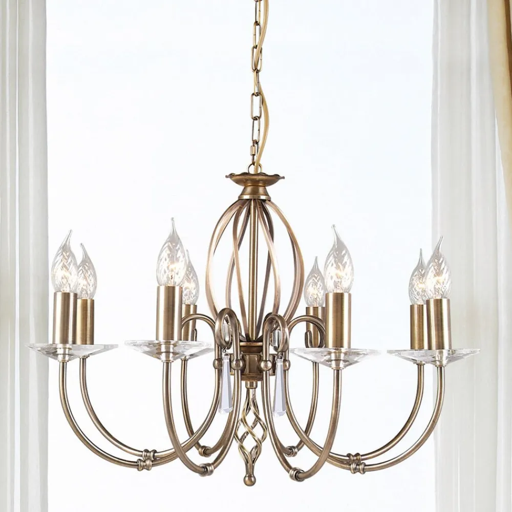 Aegean lysekrone, 8 lyskilder^Elstead Outlet