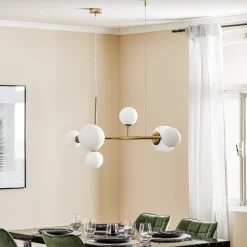 Affjedringslampe Dione, 6 lyskilder, gylden^ALDEX Clearance