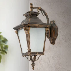 ORION Aiko udendørs væglampe, antik finish, pendel