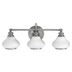 Ainsley væglampe til badeværelset, opalglas, krom^KICHLER Sale