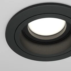 Maytoni Akron indbygningslampe, justerbar, rund, sort