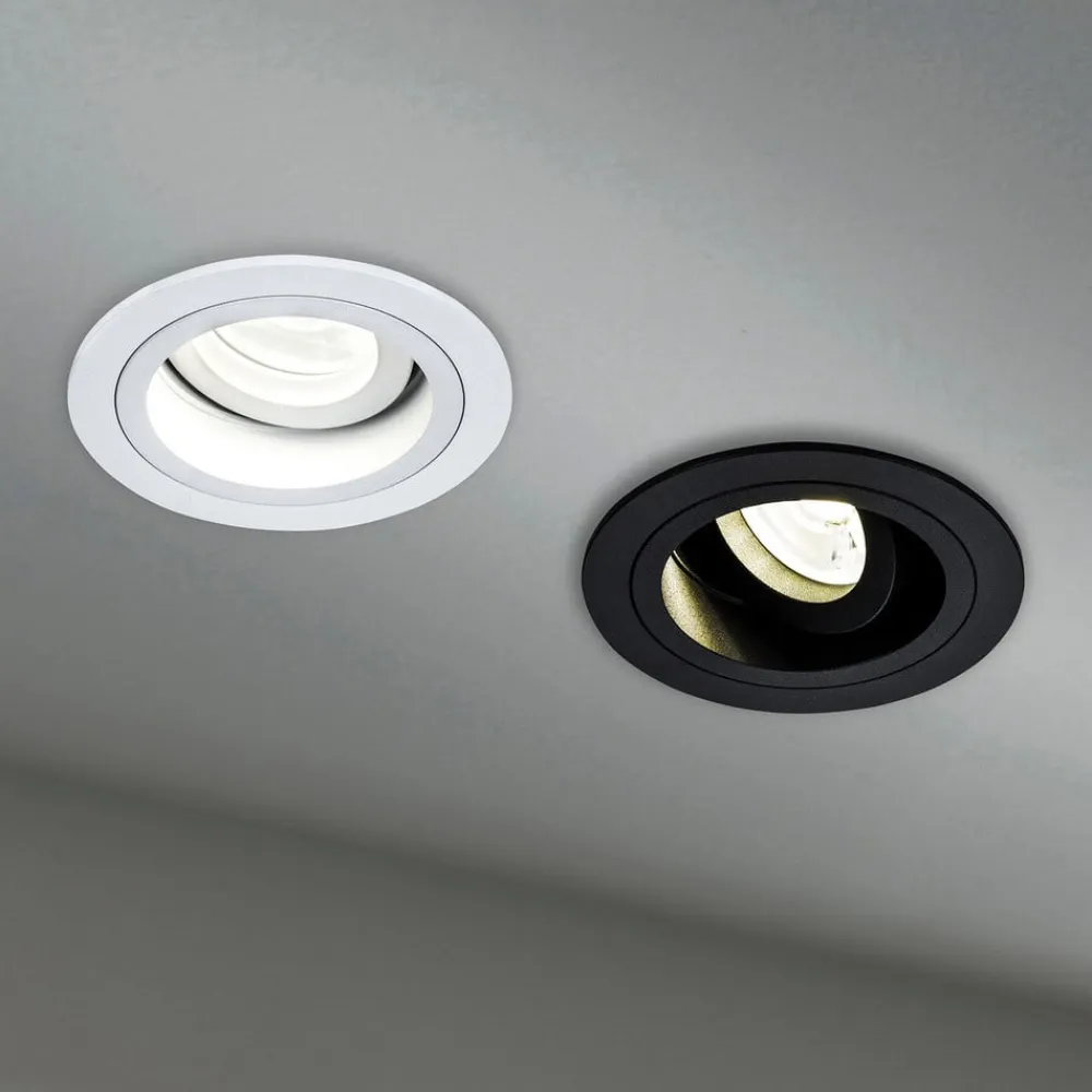 Maytoni Akron indbygningslampe, justerbar, rund, hvid