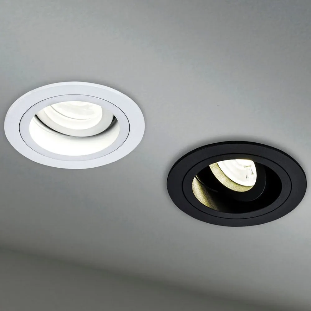 Maytoni Akron indbygningslampe, justerbar, rund, hvid