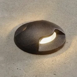 Fumagalli Nedgravet Udebelysning|Udendørs Spot>Aldo 2L LED indbygningslampe, sort/klar 3.000 K