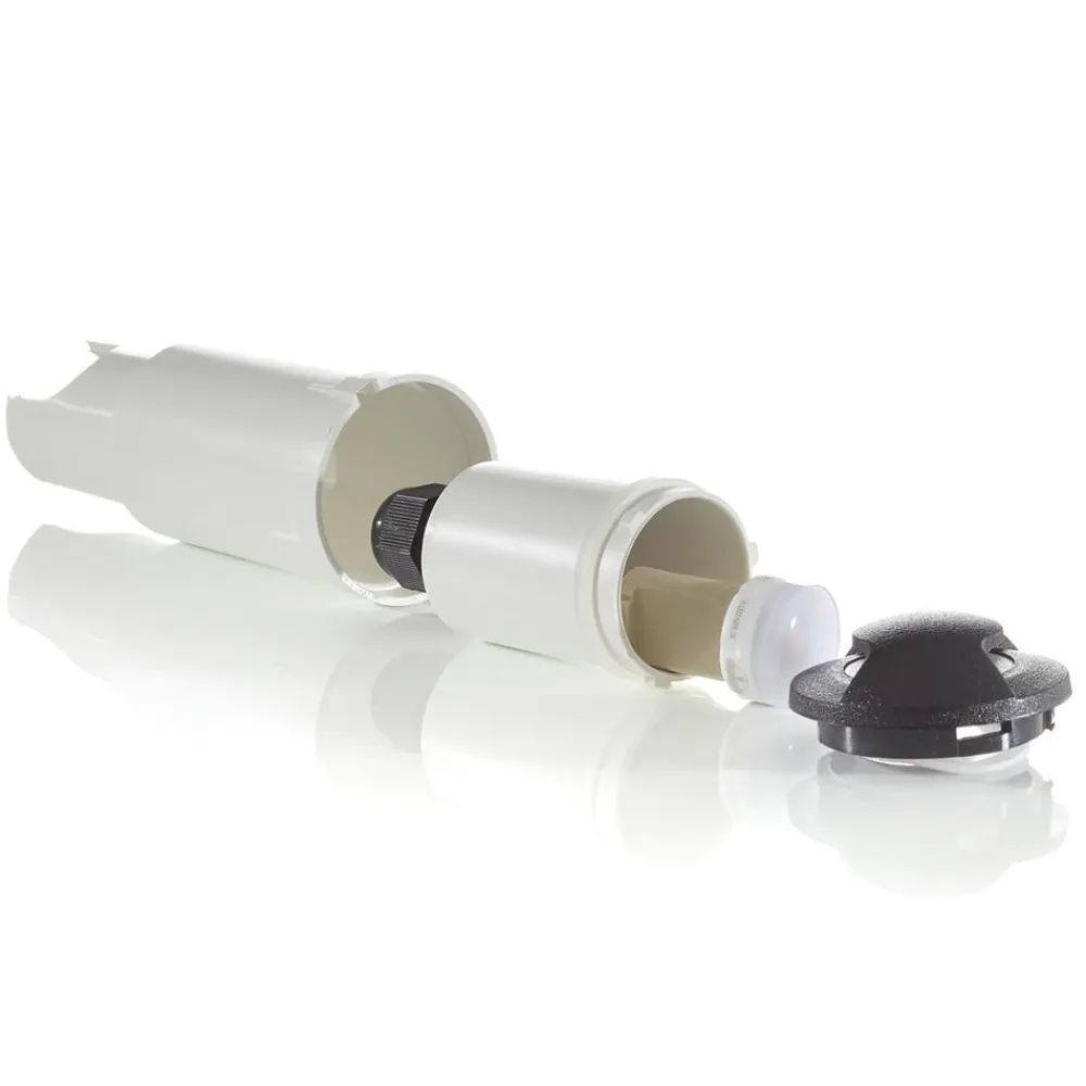 Fumagalli Nedgravet Udebelysning|Udendørs Spot>Aldo 2L LED indbygningslampe, sort/klar 3.000 K