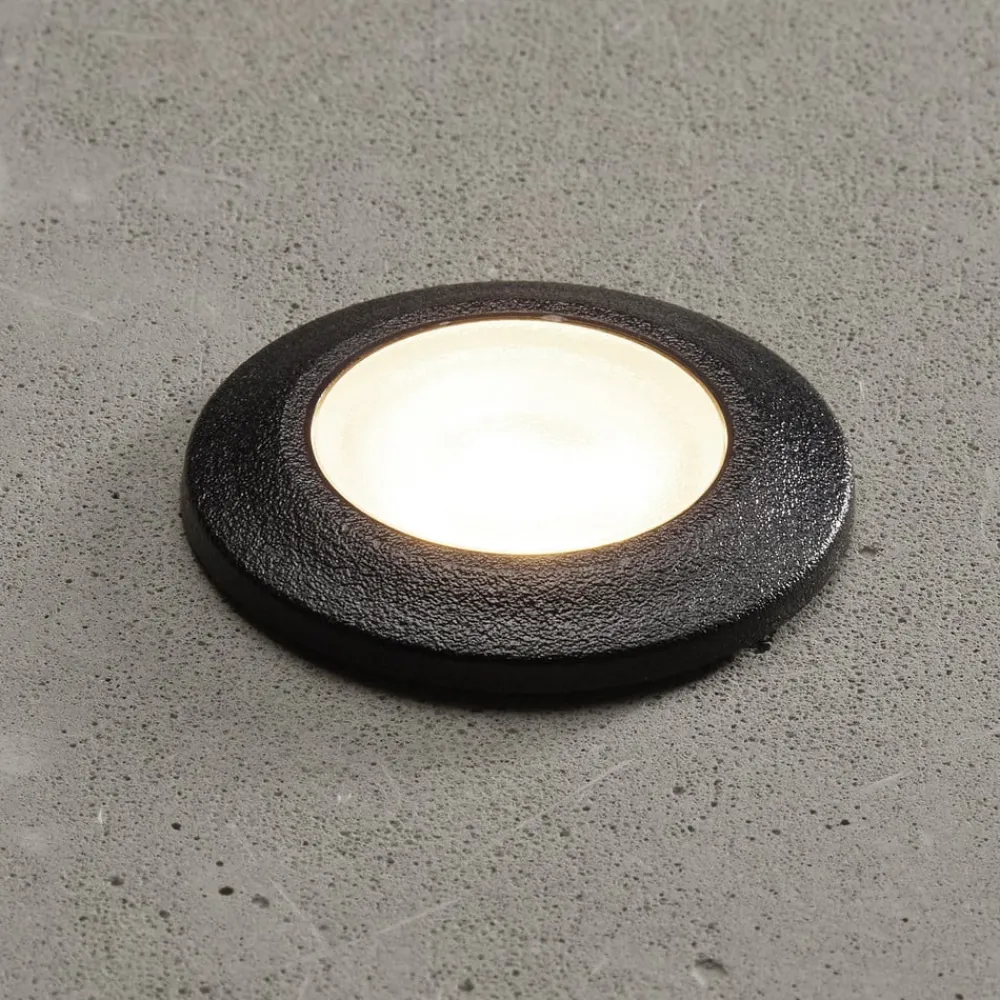 Aldo LED indbygningslampe, rund sort/klar 3.000 K^Fumagalli Discount