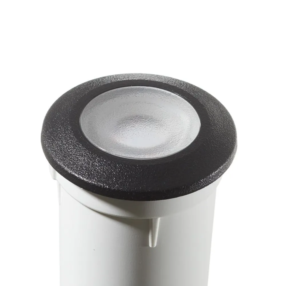 Aldo LED indbygningslampe, rund sort/klar 3.000 K^Fumagalli Discount