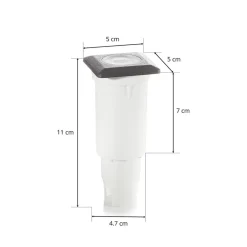 Aldo LED indbygningslampe kantet sort/klar 3.000 K^Fumagalli Outlet