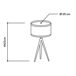 Almut von Wildheim ALMUT 2610 bordlampe, hø med røde rosenblade