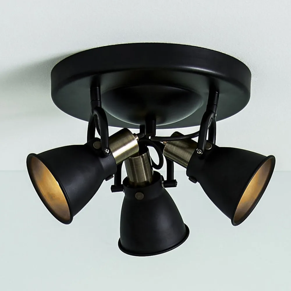 Markslöjd Alton loftlampe i sort, justerbare spot