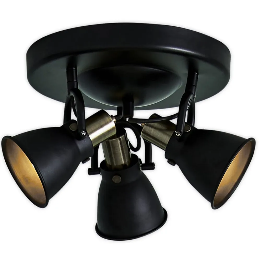 Markslöjd Alton loftlampe i sort, justerbare spot