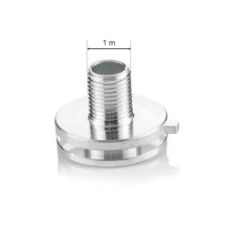 GLOBAL Alu-nippel til strømskinneadapter M 10 x 1