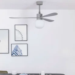 Amelia Ball loftventilator, LED-lampe, grå^FARO BARCELONA Discount