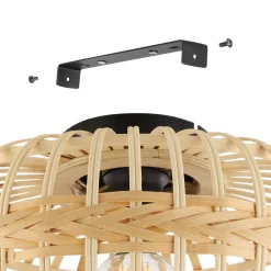 EGLO Amsfield loftlampe af bambus, oval