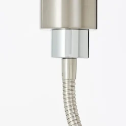 Brilliant Andres bordlampe med klemme, fleksibel hals nikkel