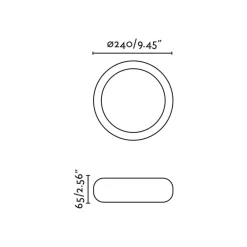 FARO BARCELONA Anga udendørs loftlampe, mørkegrå, beton, Ø 24 cm