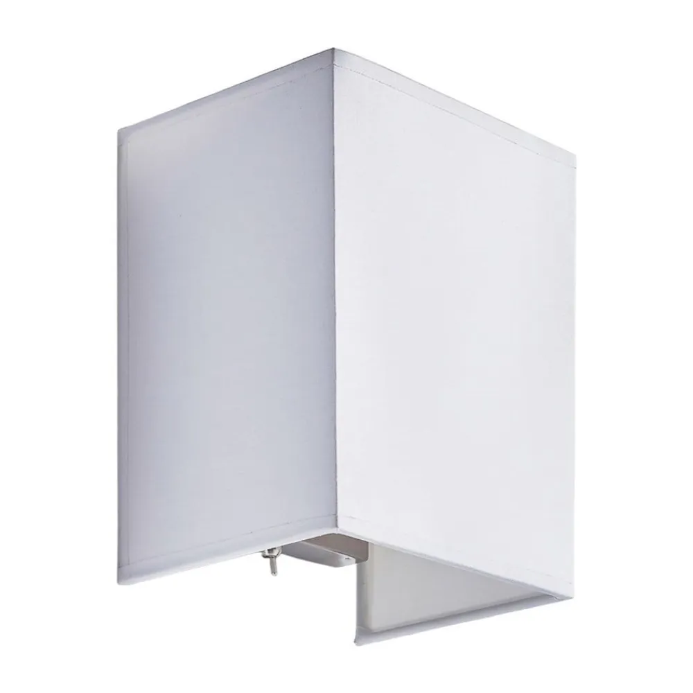 Lindby Væglamper|Væglamper>Annalisa kvadratisk stofvæglampe i hvid