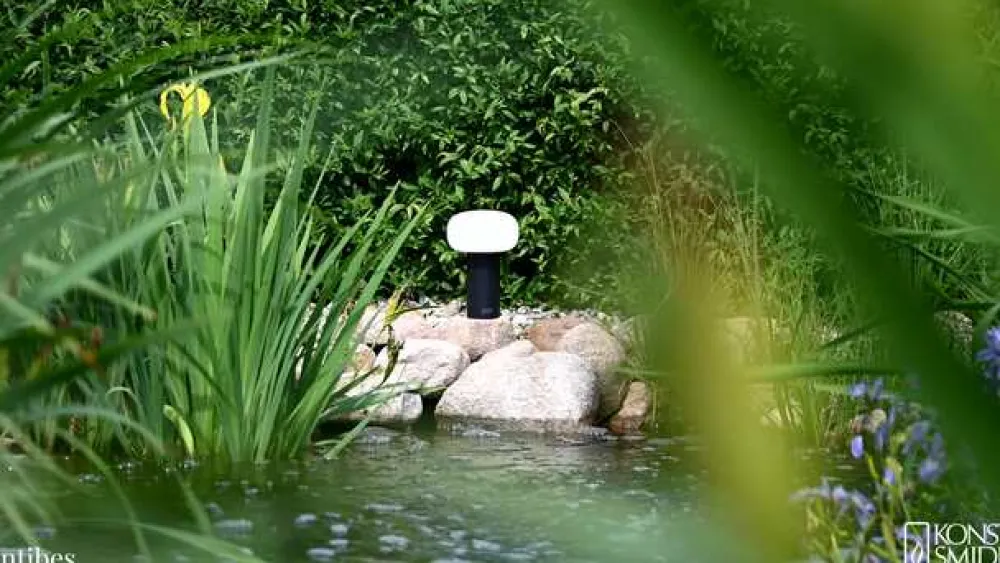 Konstsmide Dekorationsbelysning|Terrassebelysning>Antibes LED-bordlampe, IP54, batteri, RGBW, hvid