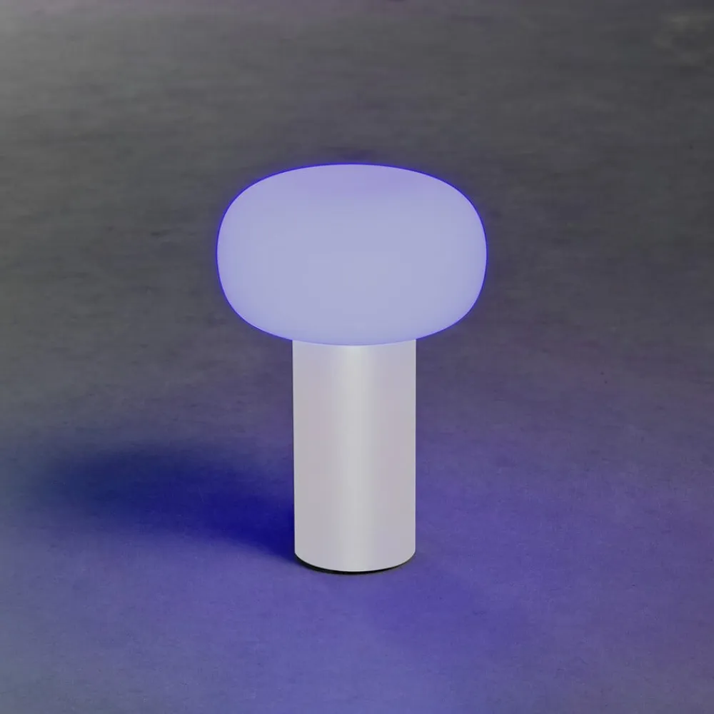 Konstsmide Dekorationsbelysning|Terrassebelysning>Antibes LED-bordlampe, IP54, batteri, RGBW, hvid