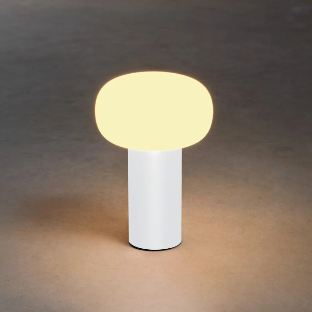 Konstsmide Dekorationsbelysning|Terrassebelysning>Antibes LED-bordlampe, IP54, batteri, RGBW, hvid