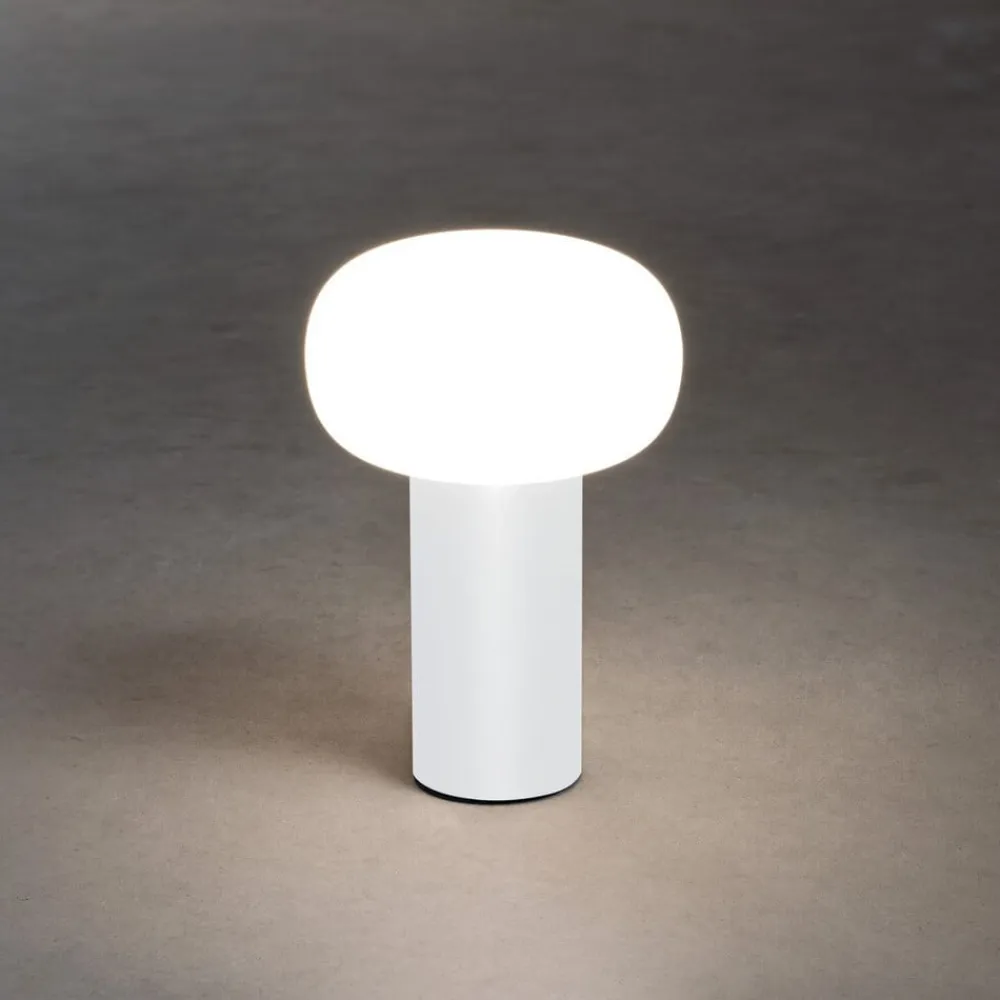 Konstsmide Dekorationsbelysning|Terrassebelysning>Antibes LED-bordlampe, IP54, batteri, RGBW, hvid