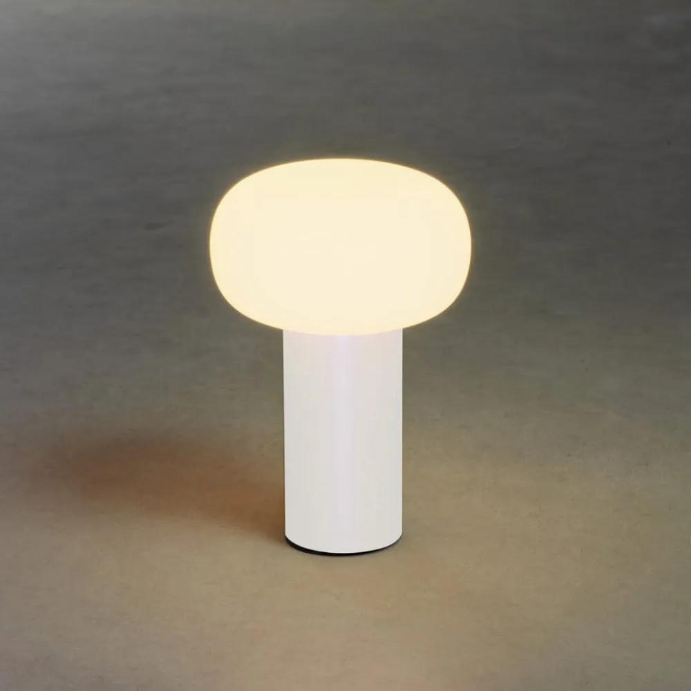 Konstsmide Dekorationsbelysning|Terrassebelysning>Antibes LED-bordlampe, IP54, batteri, RGBW, hvid