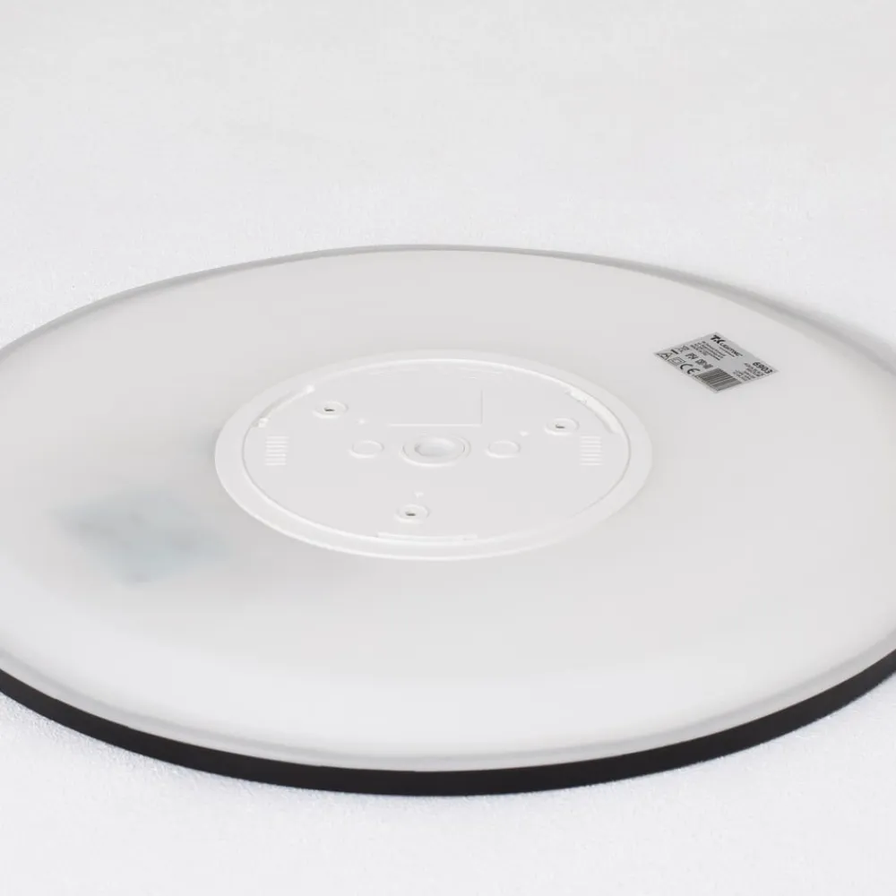 TK Lighting Aqua LED-panel, Ø 40 cm, sort, metal/plast, CCT dæmpbar