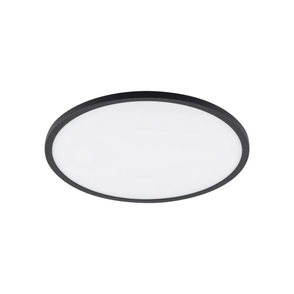 TK Lighting Aqua LED-panel, Ø 40 cm, sort, metal/plast, CCT dæmpbar