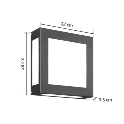 CMD Aqua Legendo udend. LED-væglampe, sensor, antracit