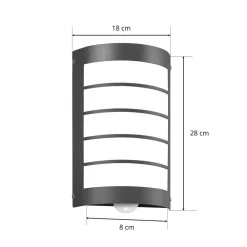 CMD Aqua Marco udendørslampe sensor, gitter, antracit