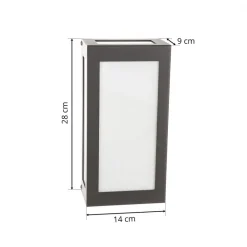 CMD Aqua Rain udendørs LED-væglampe, sensor, antracit