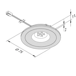AR 68 Integreret LED-møbelspot, 4 W, sort, 2.700 K^Hera Online