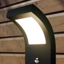 Arcchio Advik LED-vejlampe, 60 cm, antracit, sensor, IP54