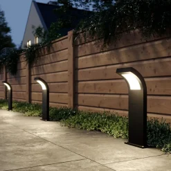 Arcchio Advik LED-vejlampe, IP65, 60 cm, antracit, metal