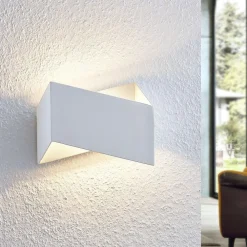 Arcchio Assona væglampe, hvid-sølv