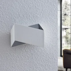 Arcchio Assona væglampe, hvid-sølv