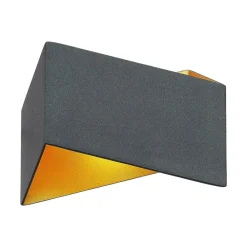 Arcchio Assona væglampe, sort-guld