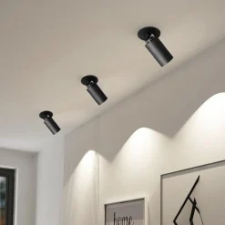 Davin indbygningsspot, cylinder, sort^Arcchio Outlet