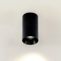 Downlight Brinja, sort, metal, Ø 6 cm, rund, GU10^Arcchio Hot