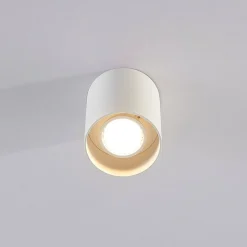 Arcchio downlight Carson, højde 10 cm, hvid, aluminium