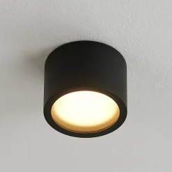 downlight Nieva, GX53, sort, rund, Ø 10cm, metal^Arcchio Outlet