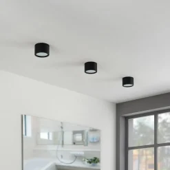 downlight Nieva, GX53, sort, rund, Ø 10cm, metal^Arcchio Outlet