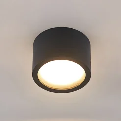 downlight Nieva, GX53, sort, rund, Ø 10cm, metal^Arcchio Outlet