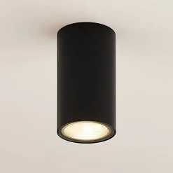 Arcchio downlight Olivir, sort, metal, Ø 6cm, GU10, IP44