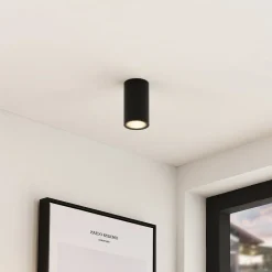 Arcchio downlight Olivir, sort, metal, Ø 6cm, GU10, IP44